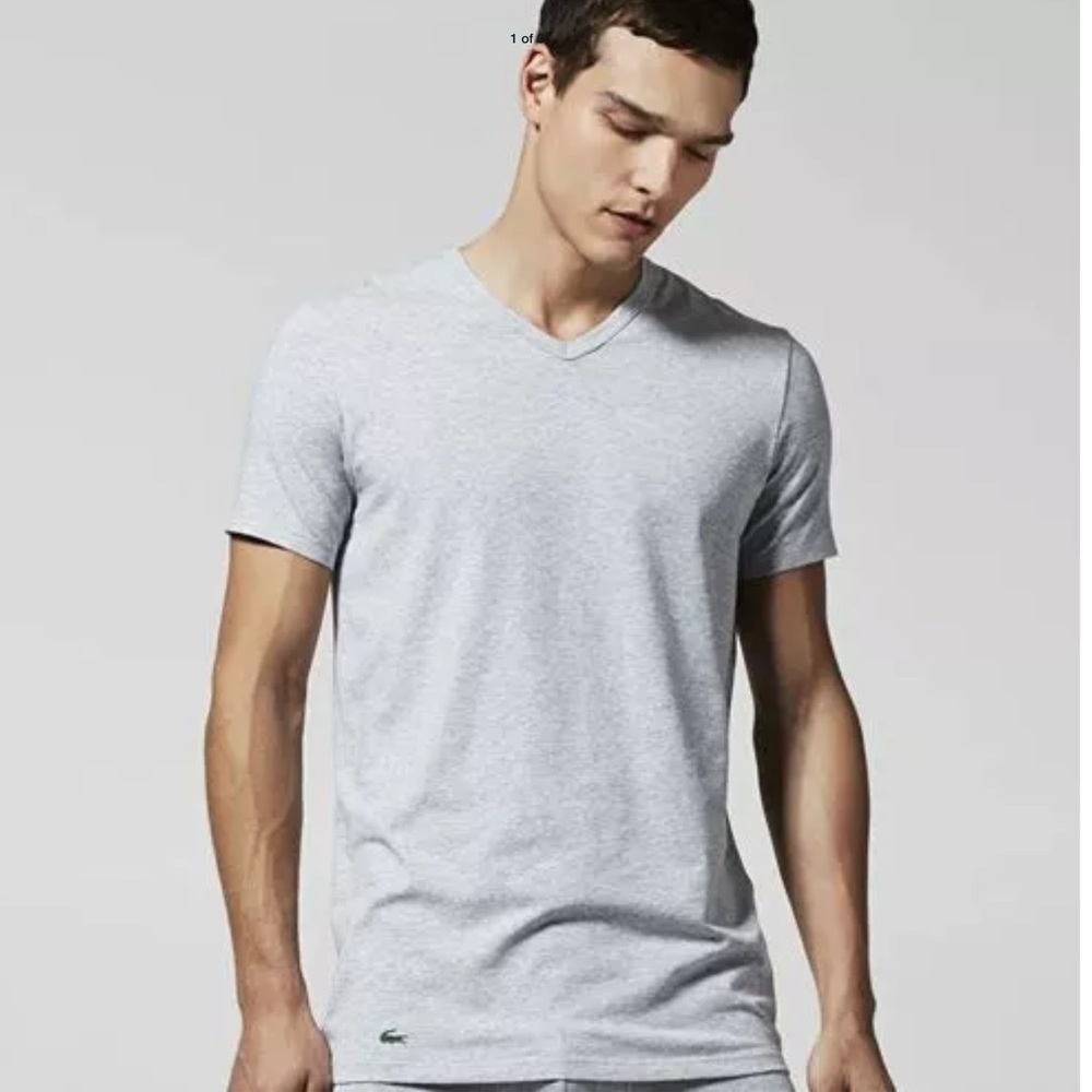 LACOSTE Supima® Cotton V-Neck T-Shirt